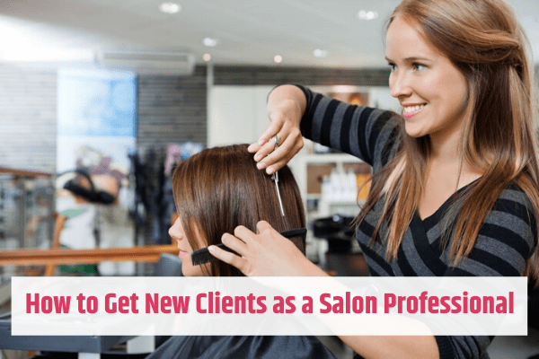 Woman Styling Hair of New Client